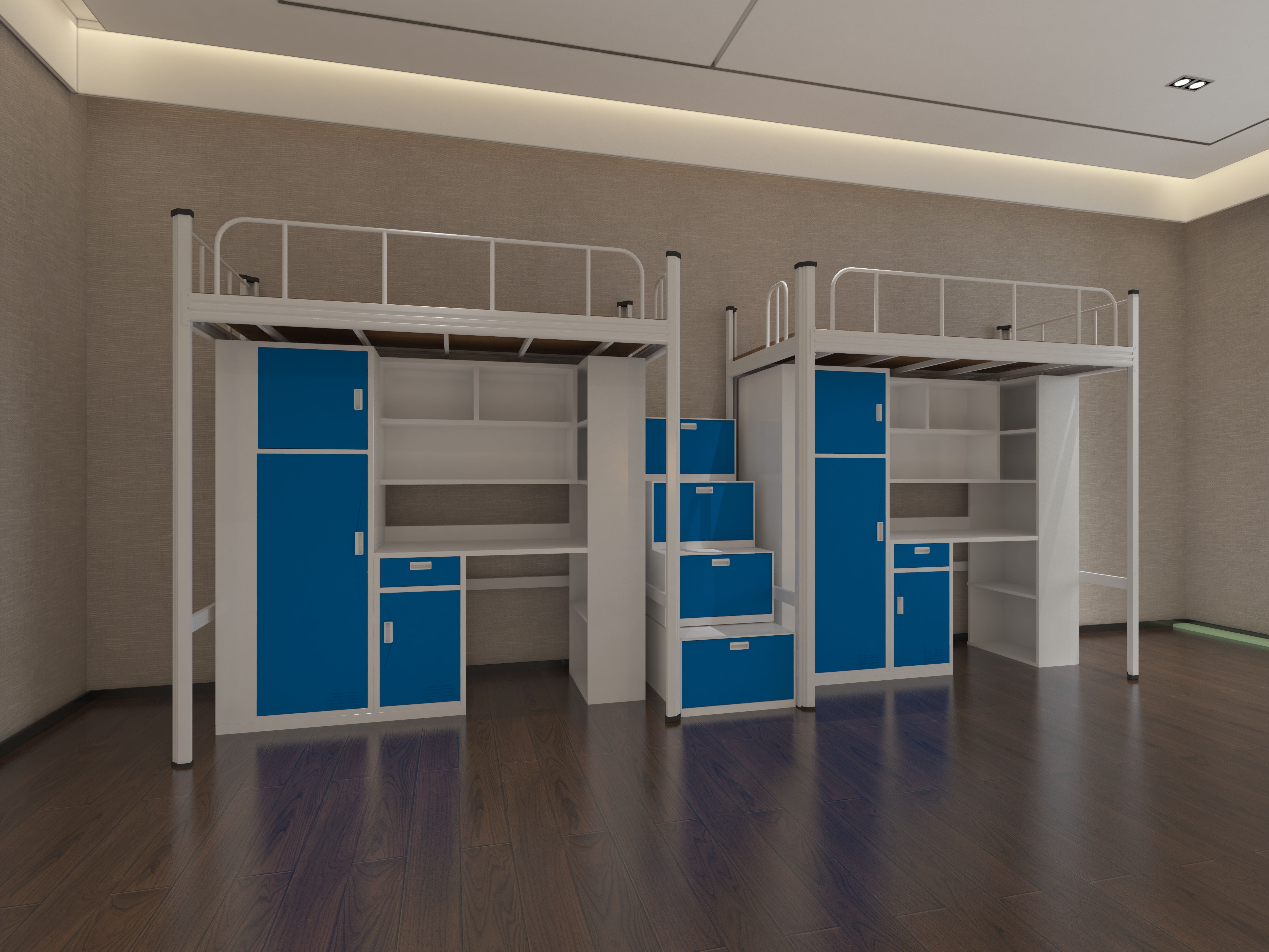 大学生公寓床  连体学生公寓床厂家