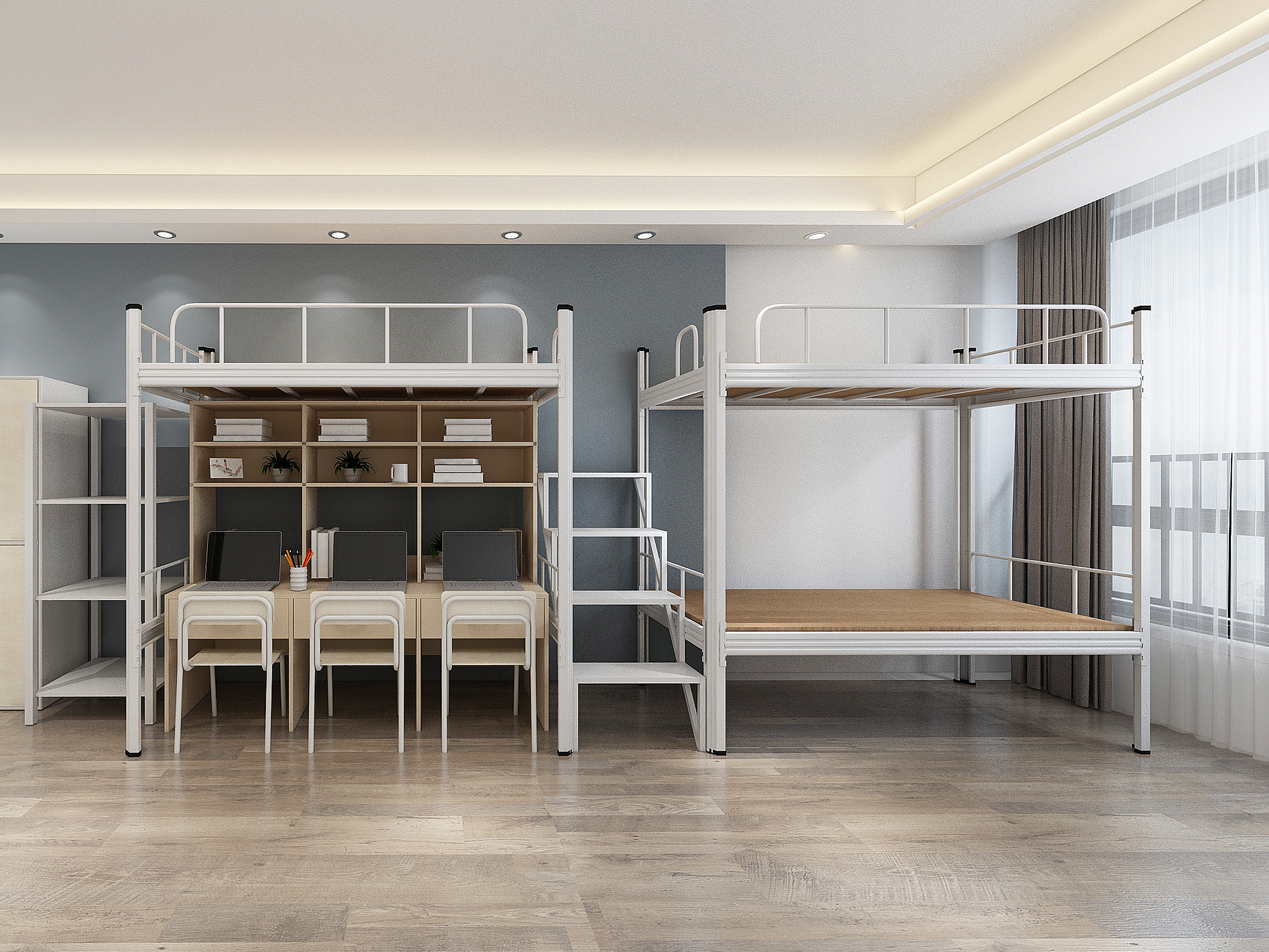 员工宿舍上下铺铁床价格 上下铺铁床多少钱一套