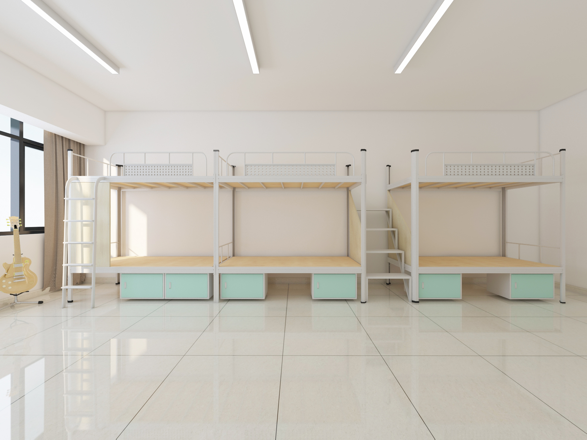 学校宿舍学生加厚上下铺铁床生产厂家