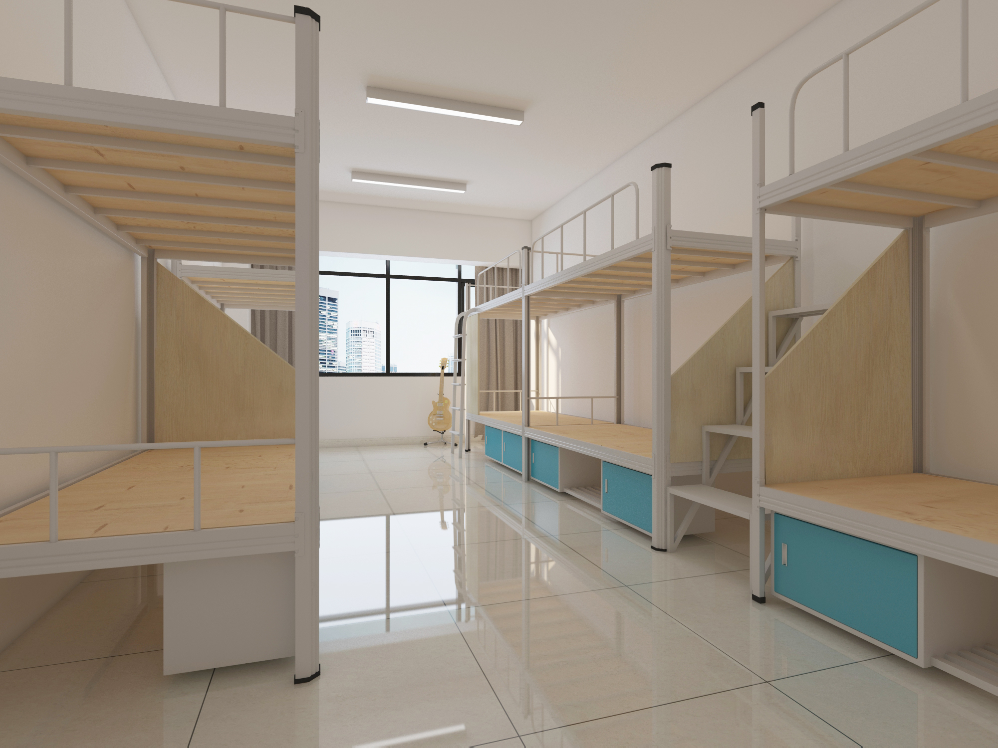 找一个合适的双层铁床睡个觉