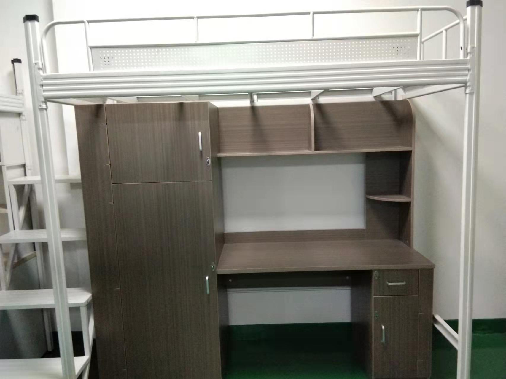 共享带楼梯上下铺双层铁床