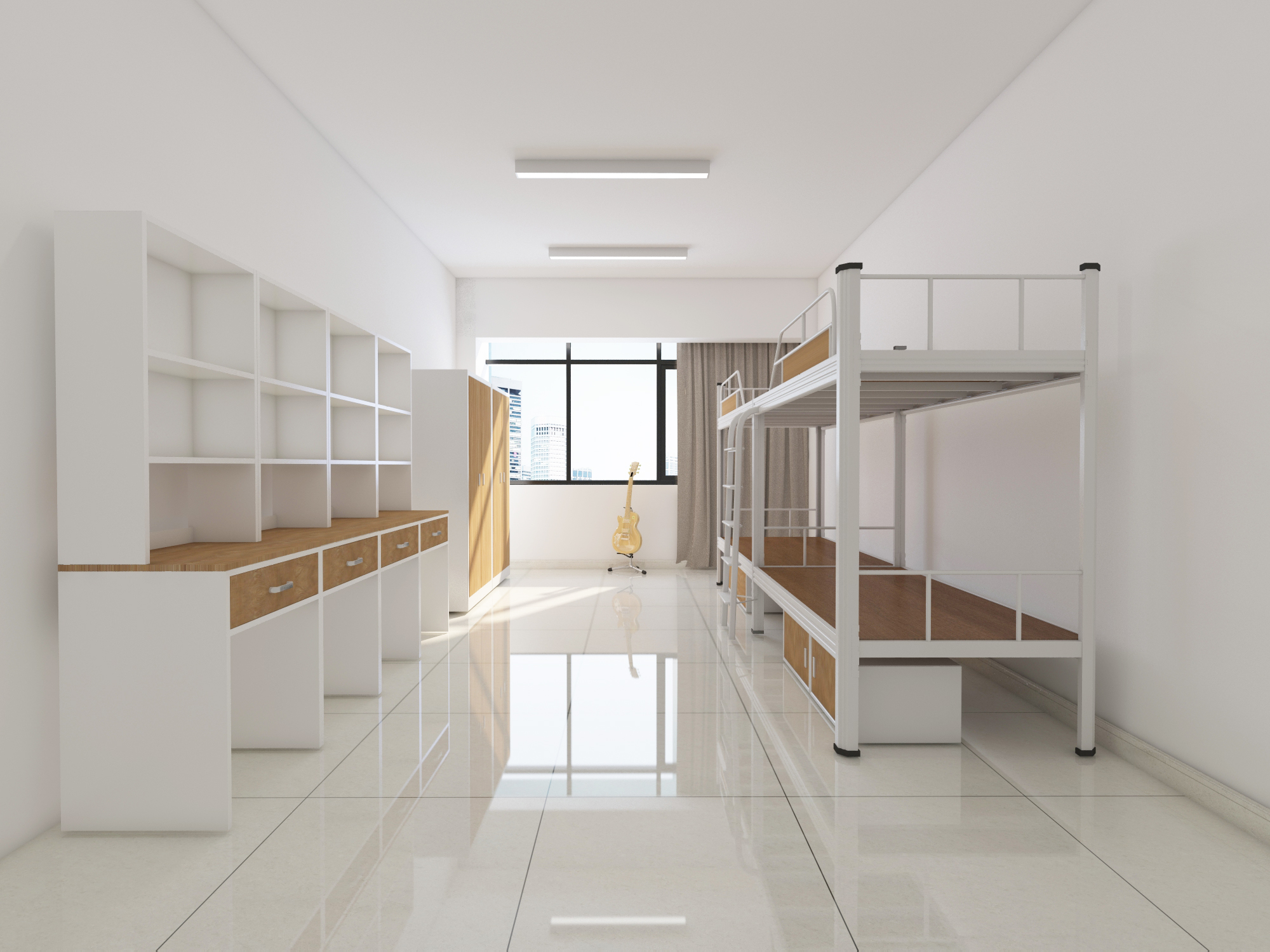 是什么让双层铁床成为宿舍家具？