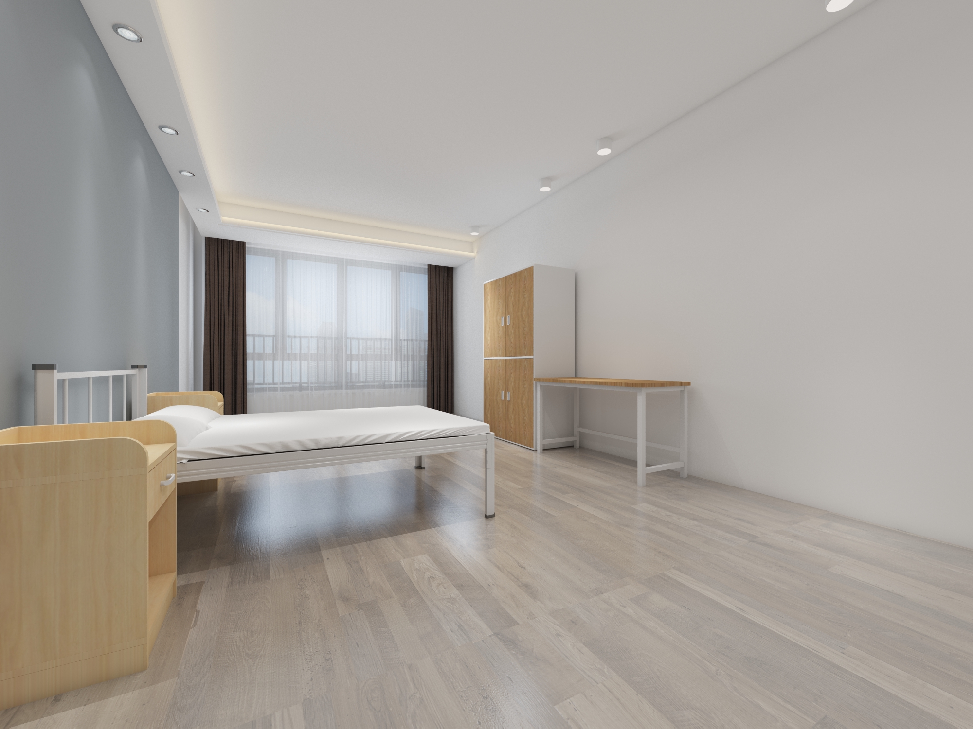 适合小空间的单人单层铁架床