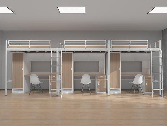 学生宿舍公寓床安装图 公寓床的技术要求