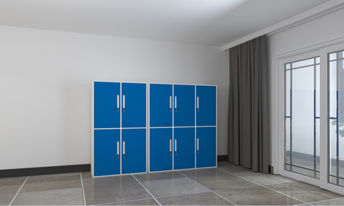 双层铁床厂家带来蓝色主题的宿舍案例