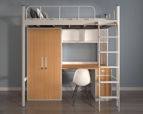 学生铁床带柜子好不好看？